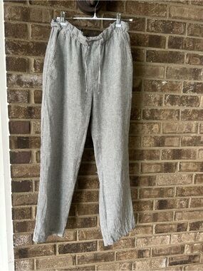 Gap XS Striped Linen Easy Pant - Coastal Grandma / Nautical Summer Staple